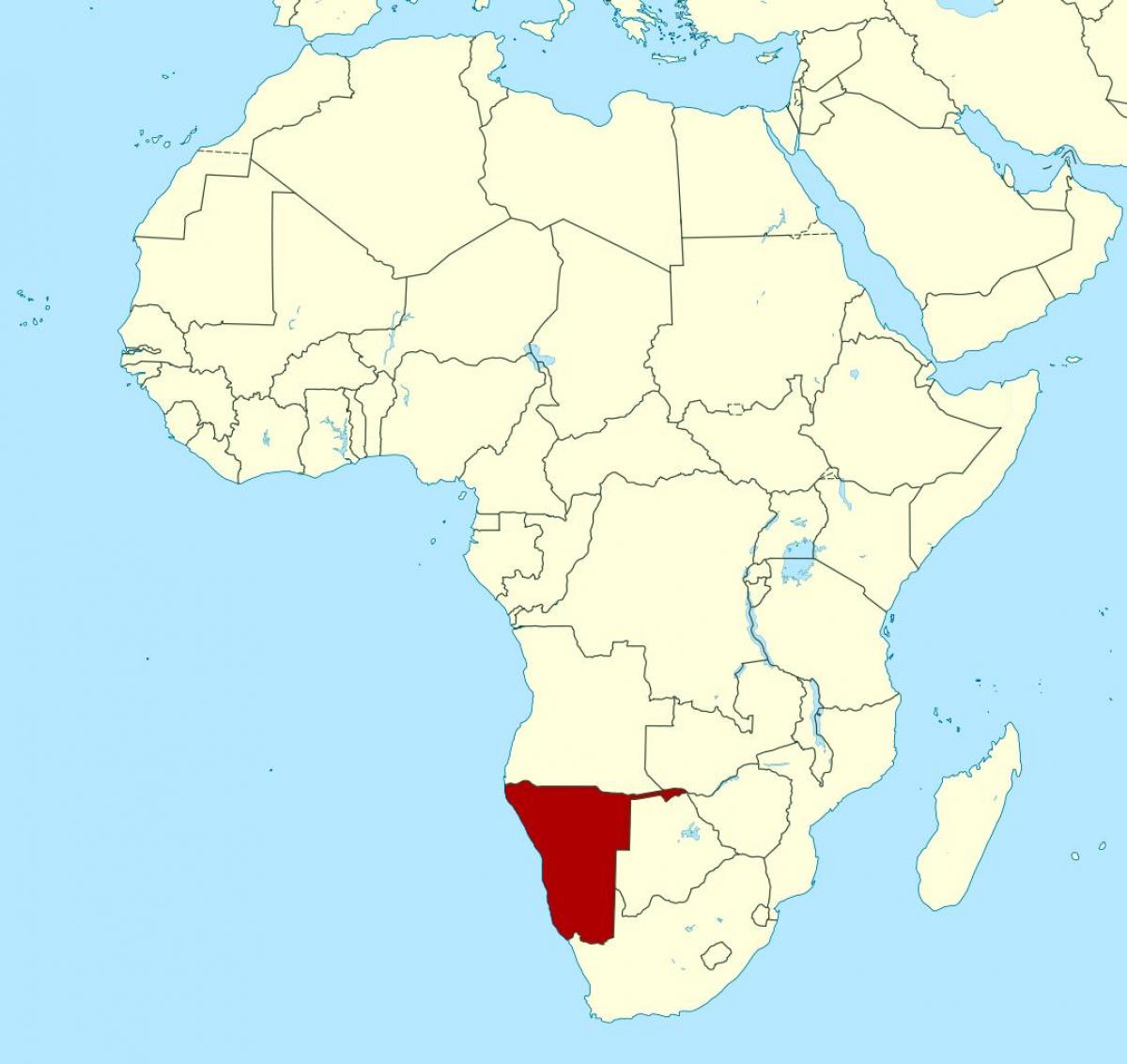 Kort af Namibíu-afríku
